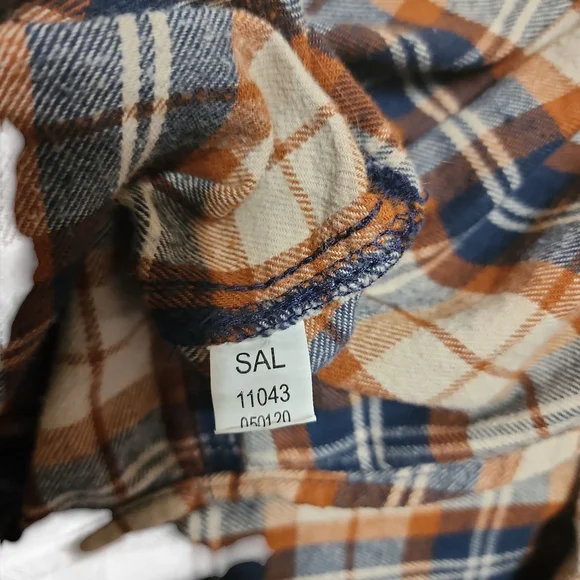 Lincoln Outdoor Men's Plaid Shirt - Brown and Blue 2XLT - Picture 5 of 8